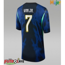 Camiseta Brasil Vinicius Junior #7 Visitante Equipación para mujer Mundial 2026 manga corta